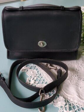 Coach Court Crossbody Bag in Black with Nickel 9870